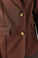 Semperiba Blazer Astarlı Çift Düğmeli Ceket Kahverengi