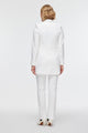 Semperiba Kadın Cep Detaylı Beyaz Pantolonlu Takım