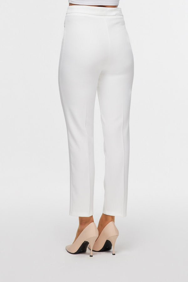 Semperiba Kadın Beyaz Pantolonlu Takım